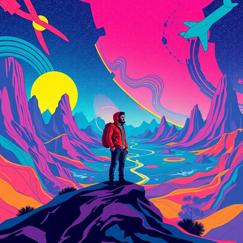 memphis design style AI art