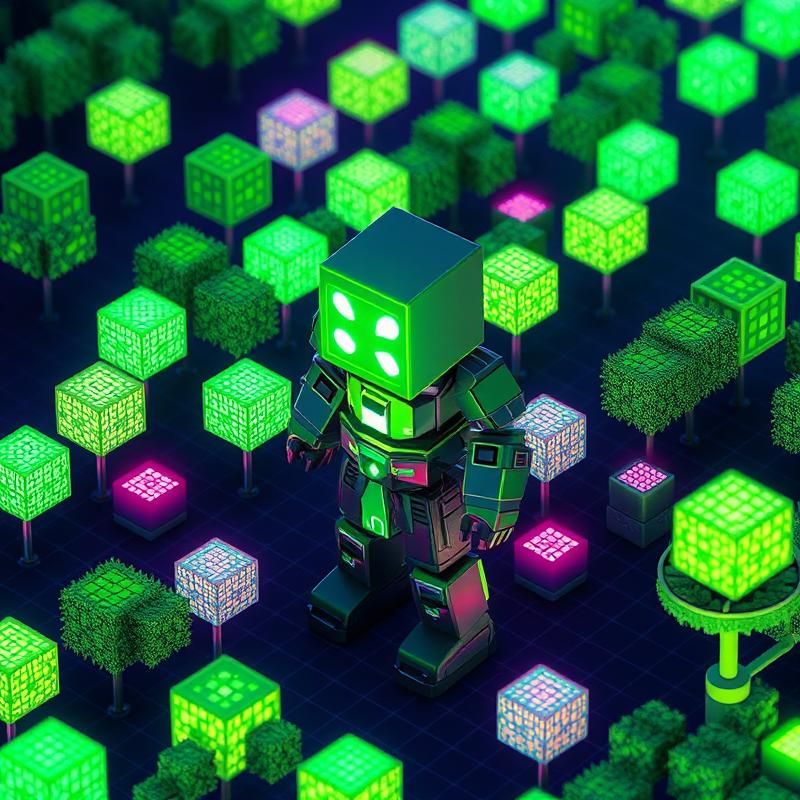isometric style AI art