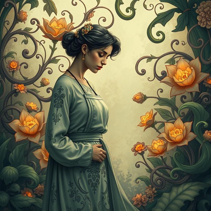 art nouveau style AI art