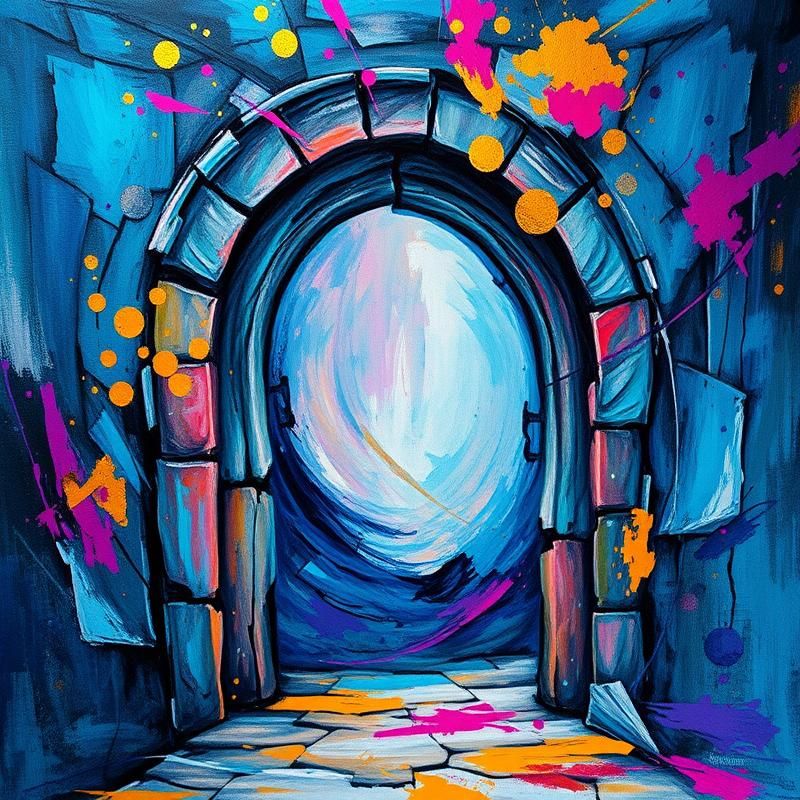 abstract expressionism style AI art