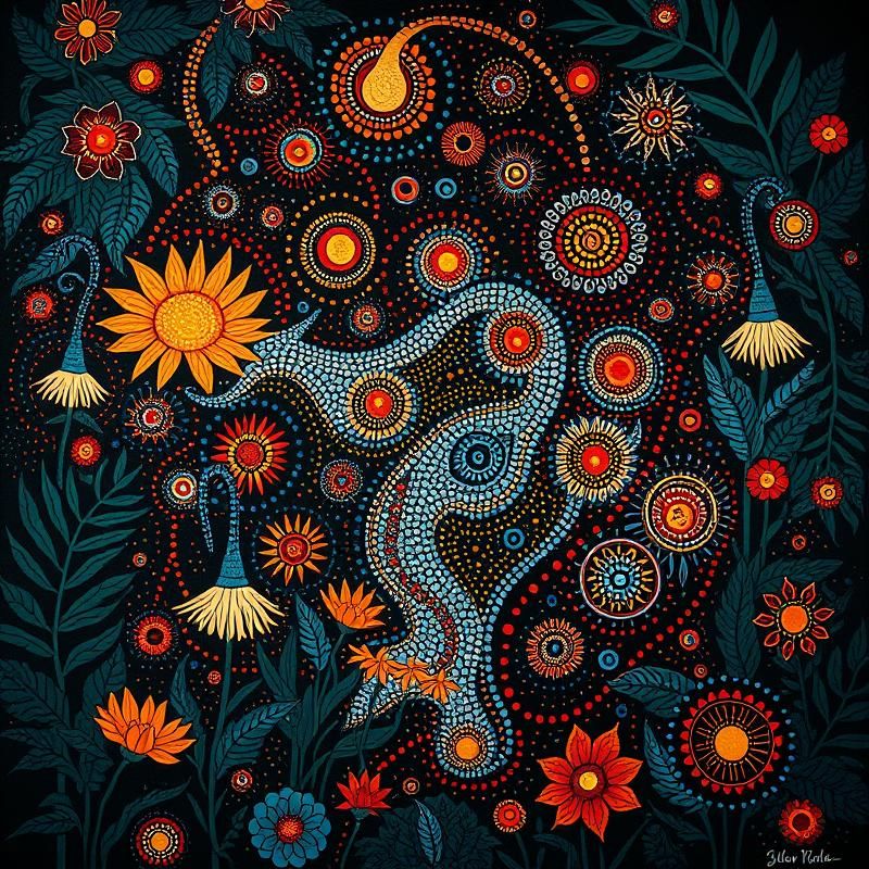 aboriginal art style AI art