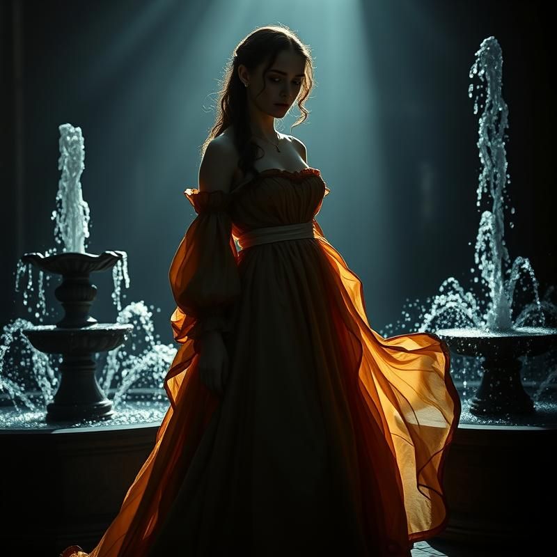 chiaroscuro style AI art