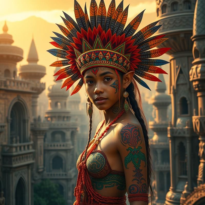 tribal style AI art