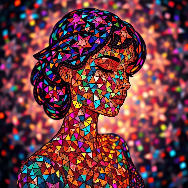 mosaic style AI art