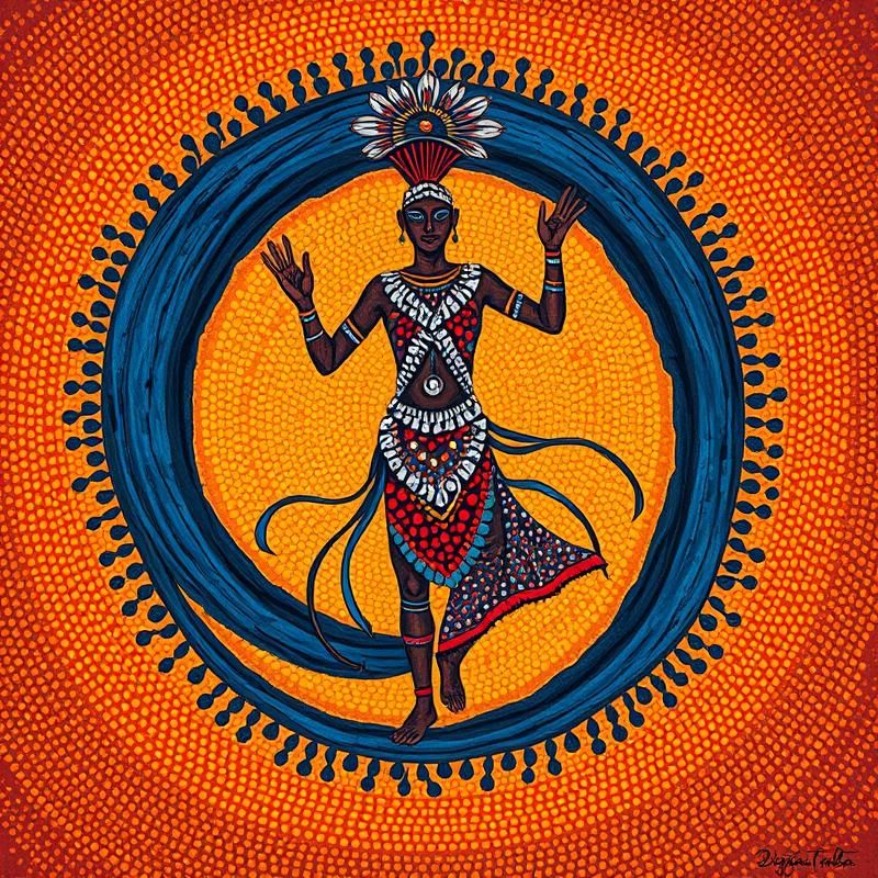 aboriginal art style AI art
