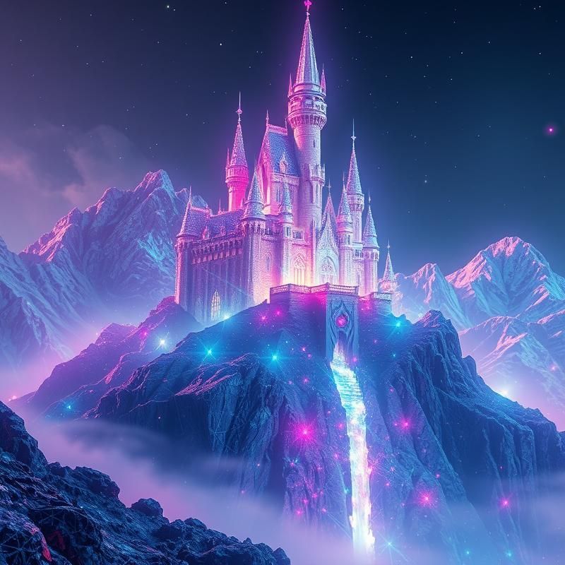 holographic style AI art