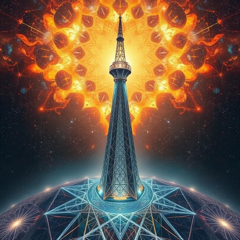 sacred geometry style AI art