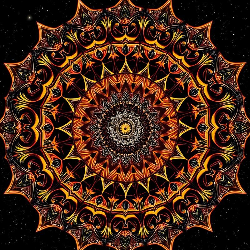 sacred geometry style AI art