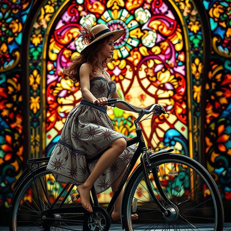 stained glass style AI art