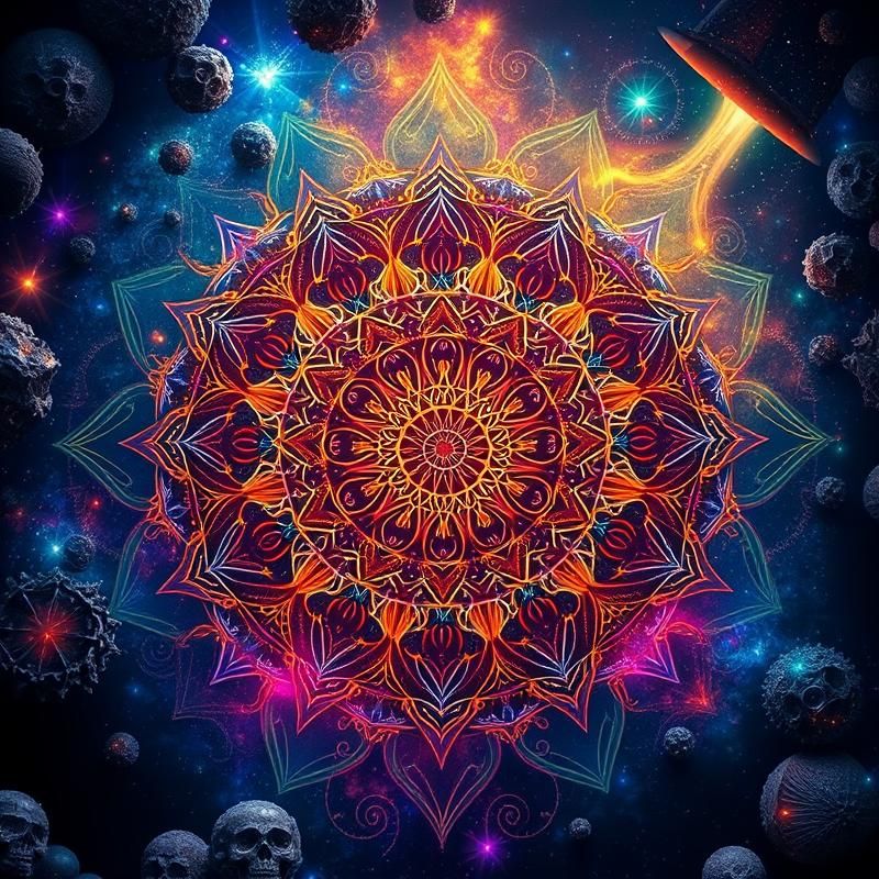 sacred geometry style AI art
