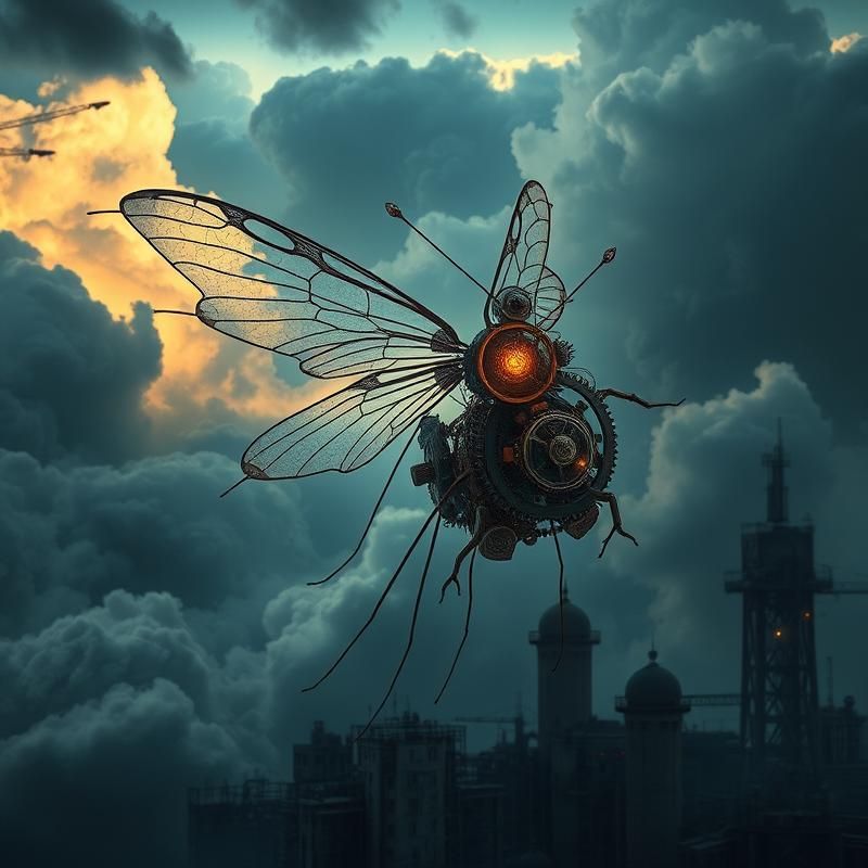 industrial style AI art