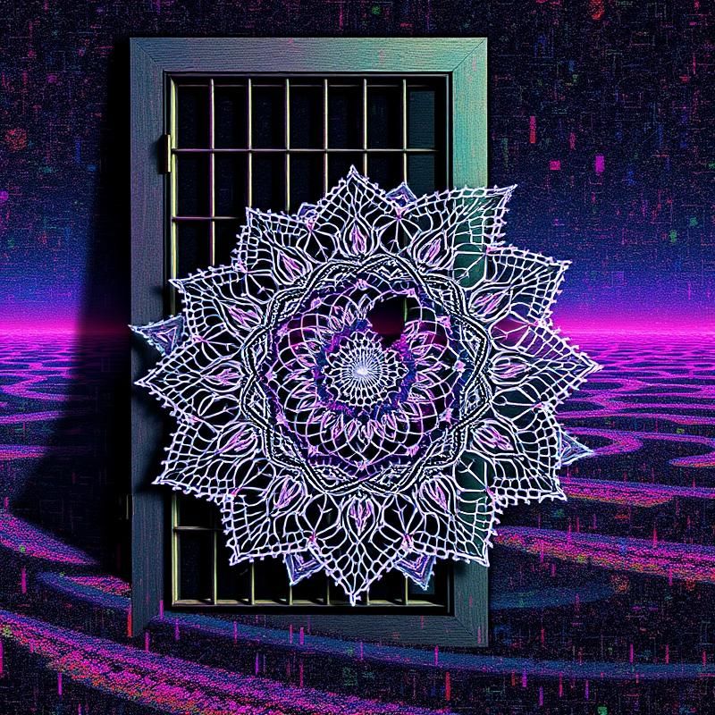 glitch art style AI art