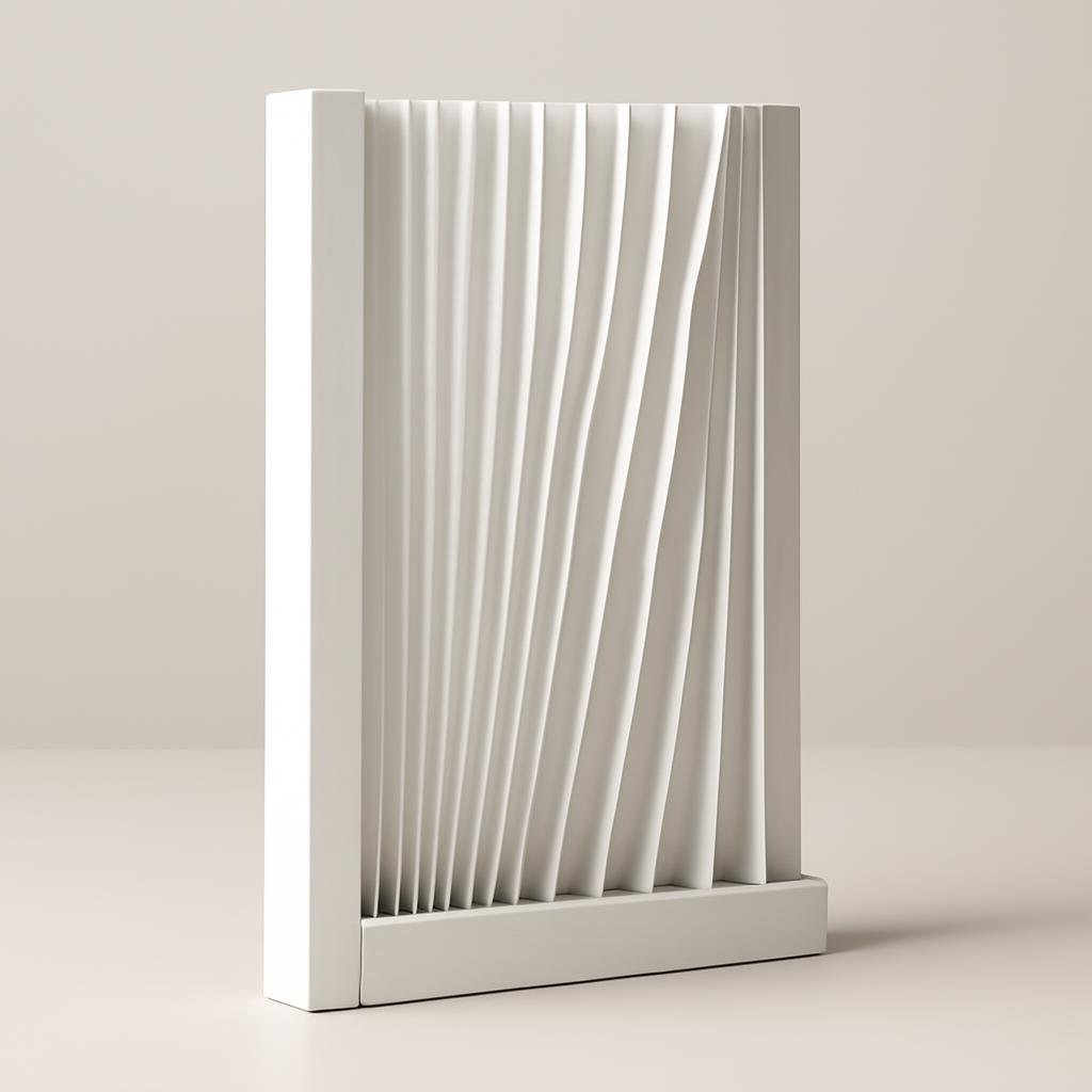 Элегантная москитная сетка плиссе белого цвета, сложенная гармошкой