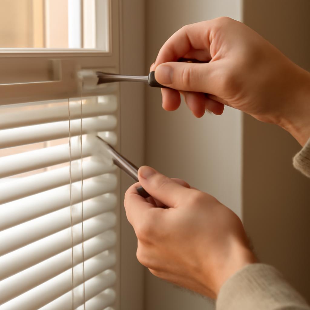 Пошаговый процесс установки жалюзи на пластиковое окно