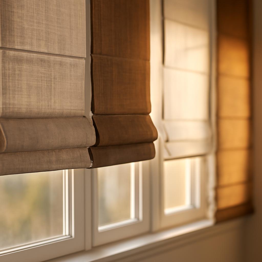 Различные стили римских штор в интерьере