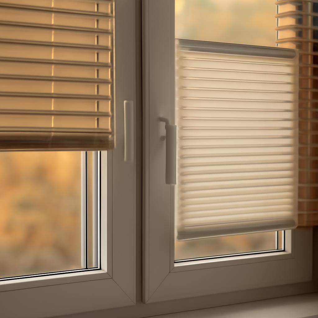 Различные методы установки жалюзи на пластиковые окна