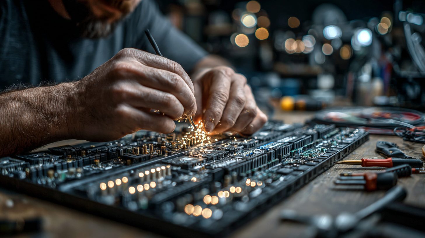 Процесс установки модульных Keystone-разъёмов в панель