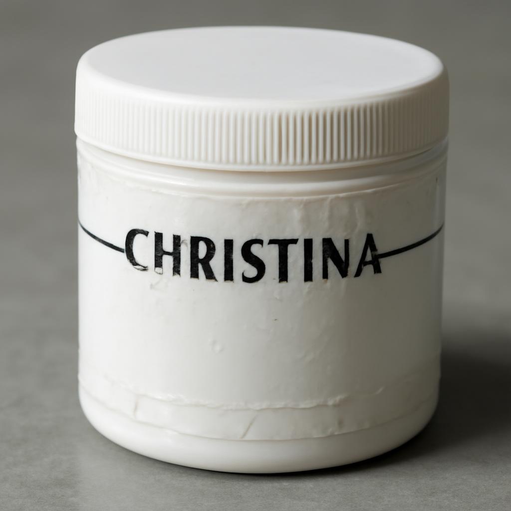 Упаковка подделки Christina с Wildberries с дефектами этикетки