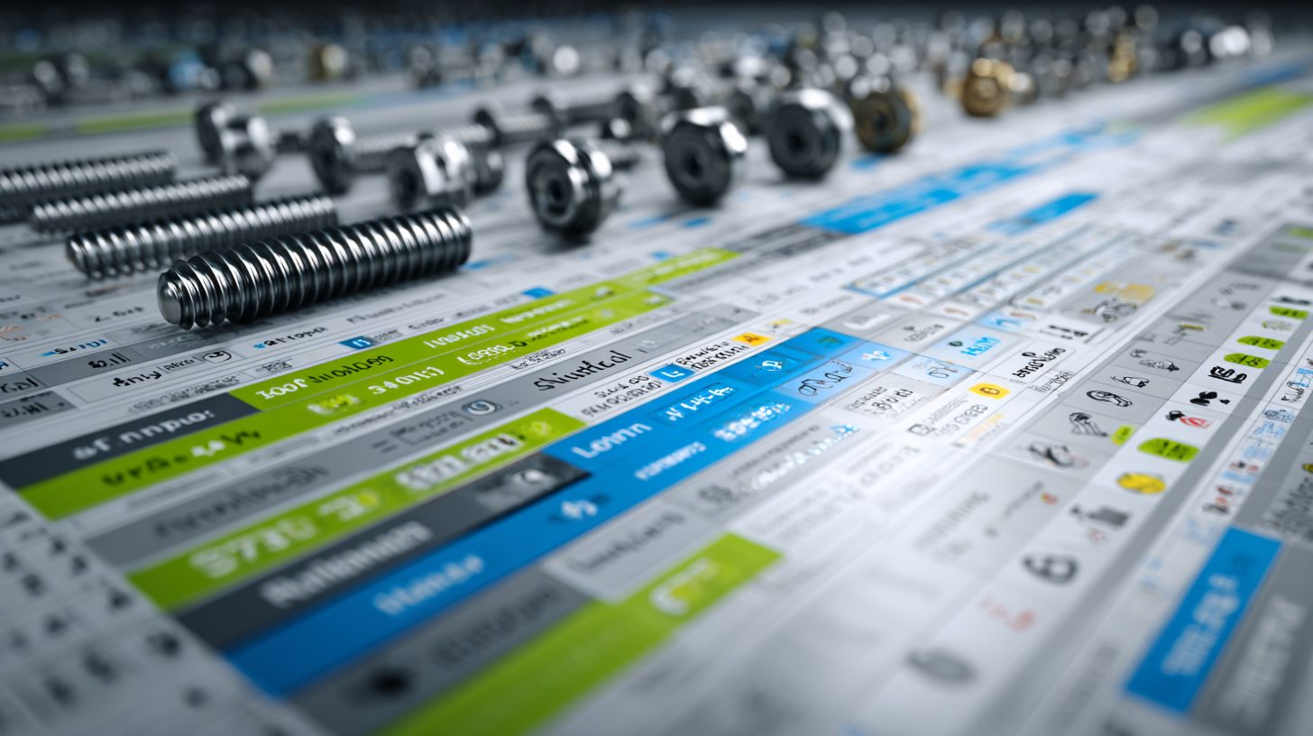 Сравнительная таблица характеристик винтов для отраслей