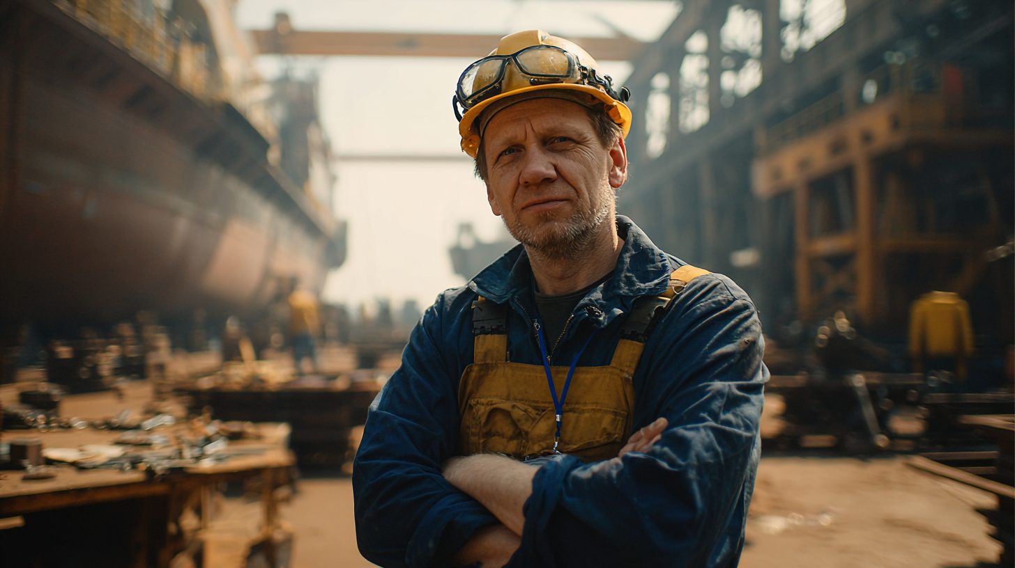 Дмитрий Козлов — портрет инженера-кораблестроителя в профессиональной обстановке на верфи