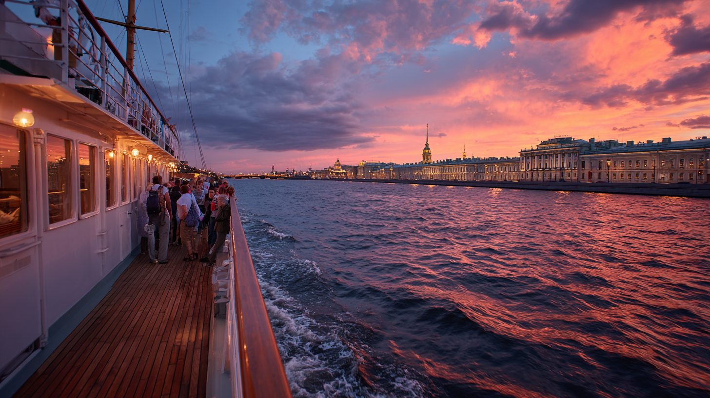 Прогулка на теплоходе по Неве в Санкт-Петербурге