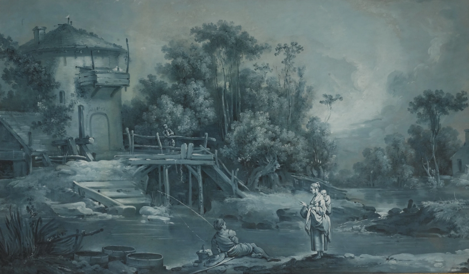 40 A wooded landscape with an angler and countryfolk by a tower.webp