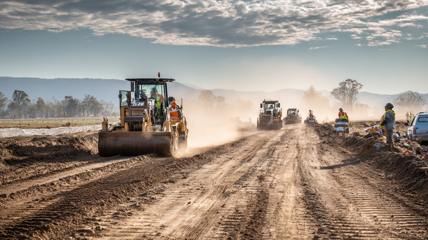 Подготовка грунтовой дороги к укладке щебня