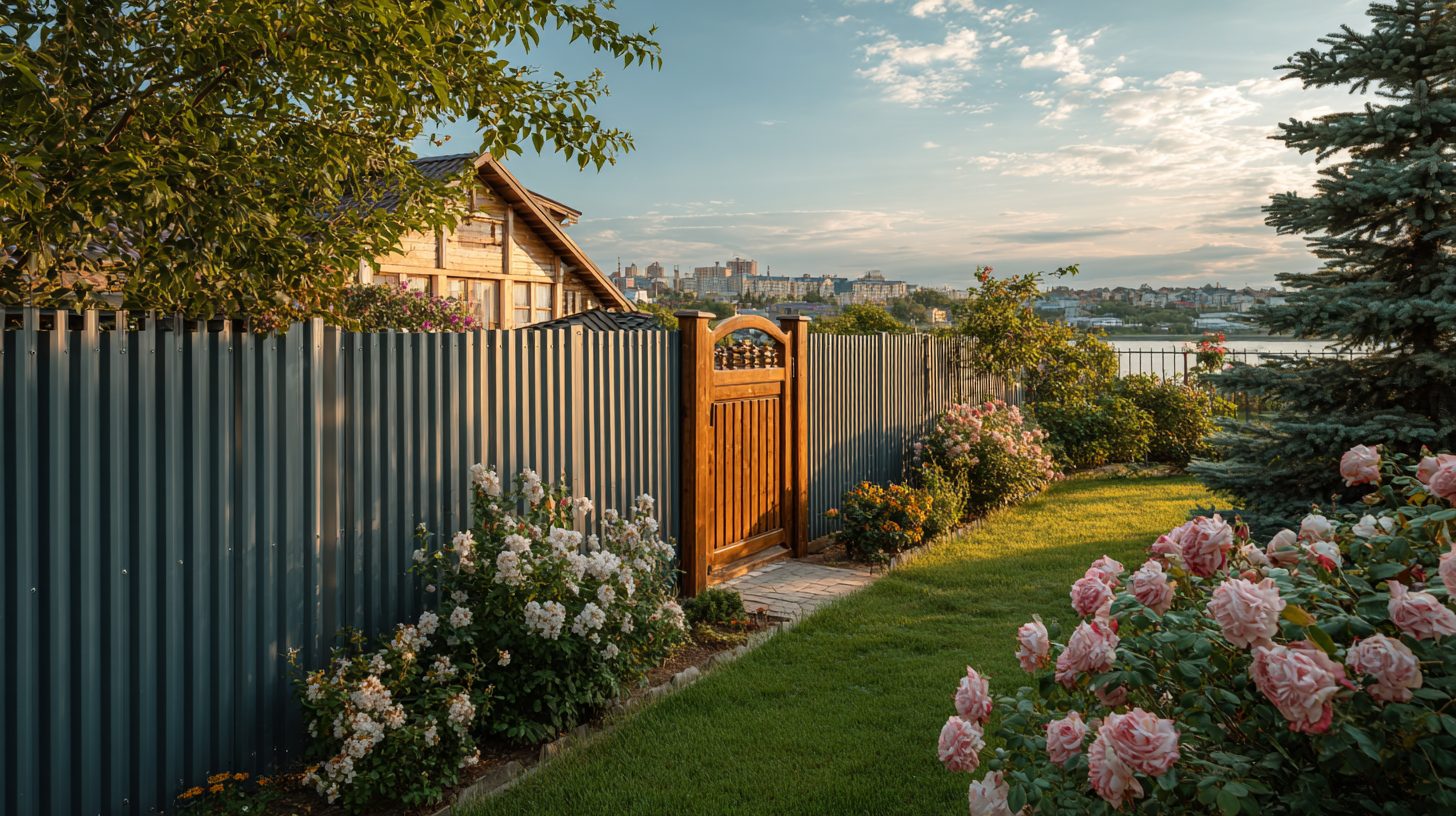 Профилированный забор на участке в Самаре