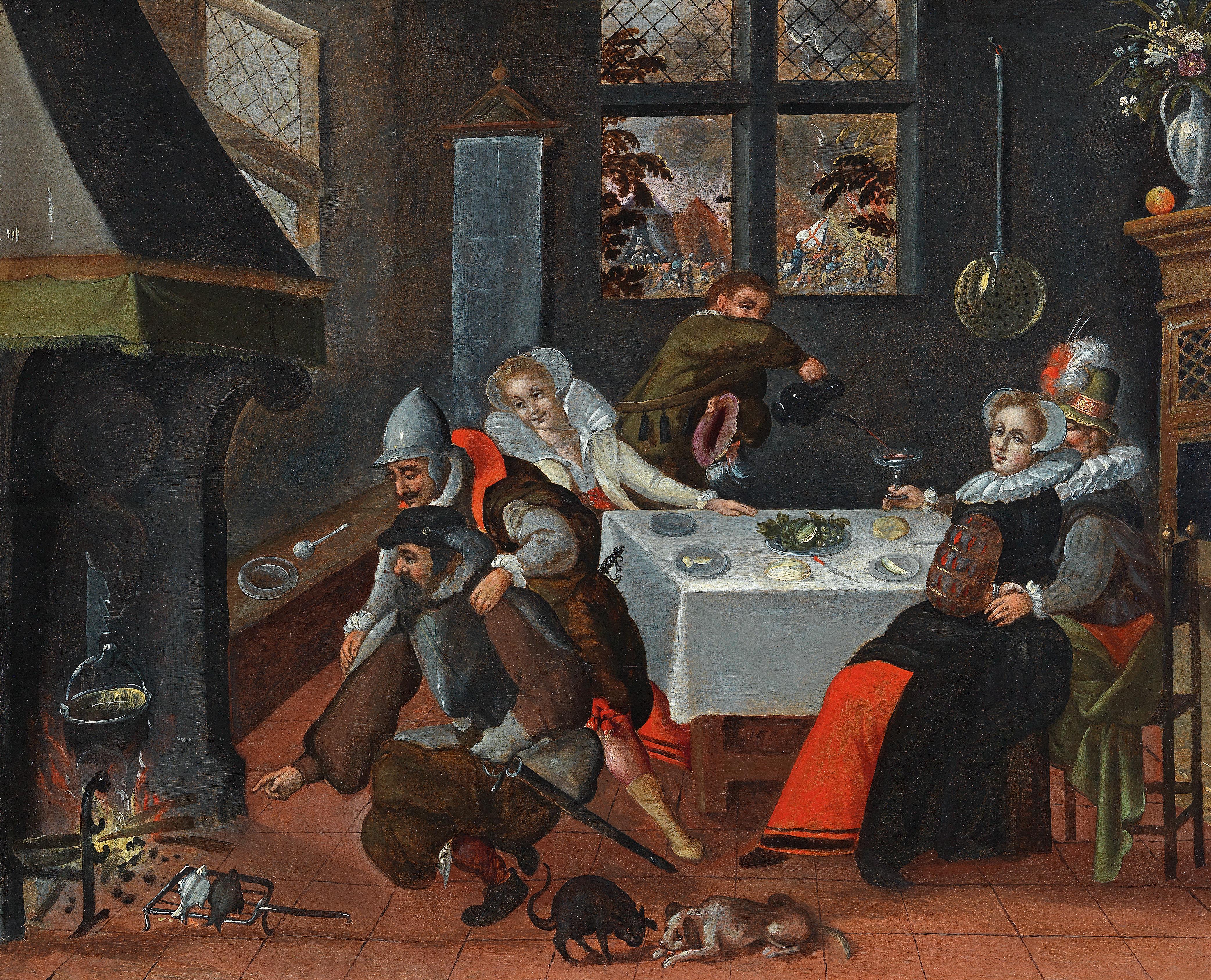 28 Marten van Cleve I. Eine Gesellschaft in einer Wachstube,.jpg