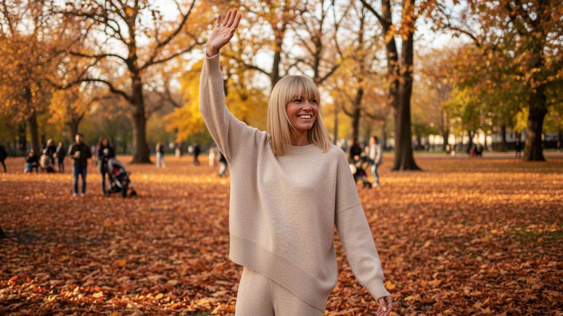 Женский кашемировый джемпер в повседневном образе
