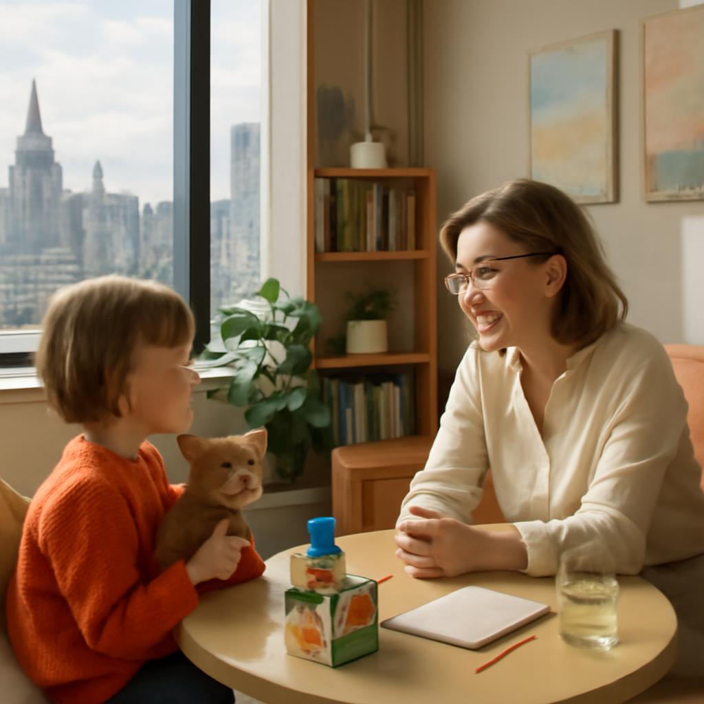 Сеанс детского психолога с ребенком в московском центре