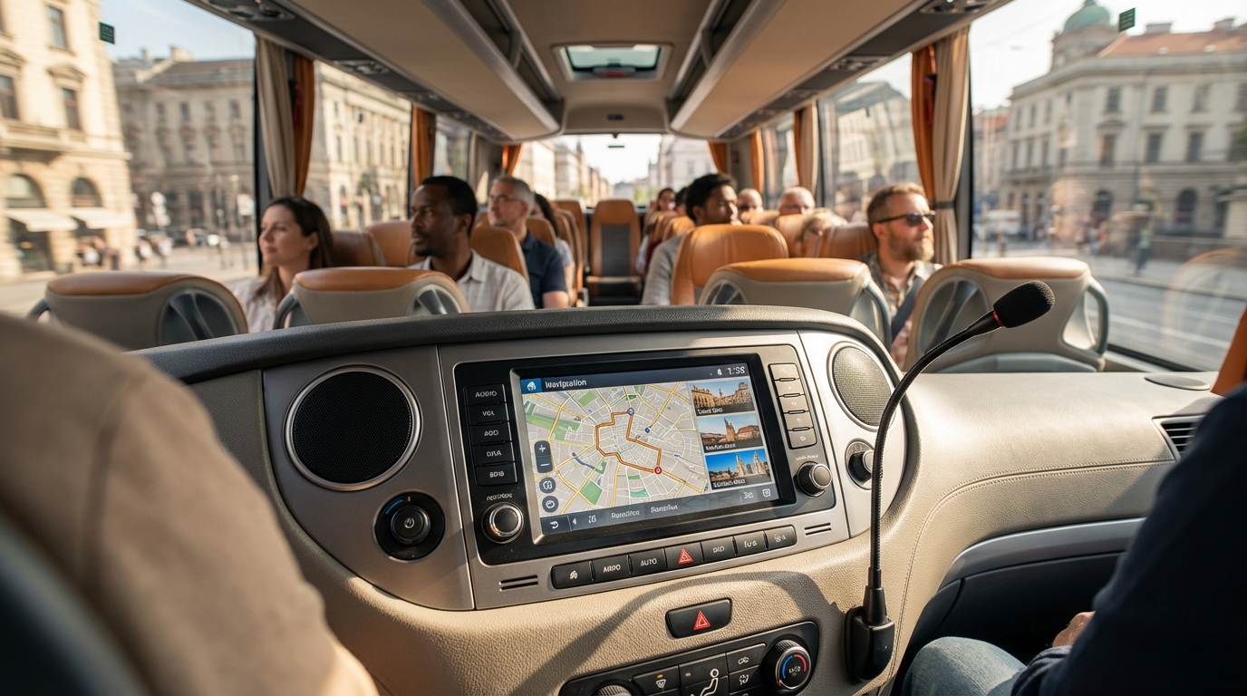 Мультимедийная система в экскурсионном автобусе