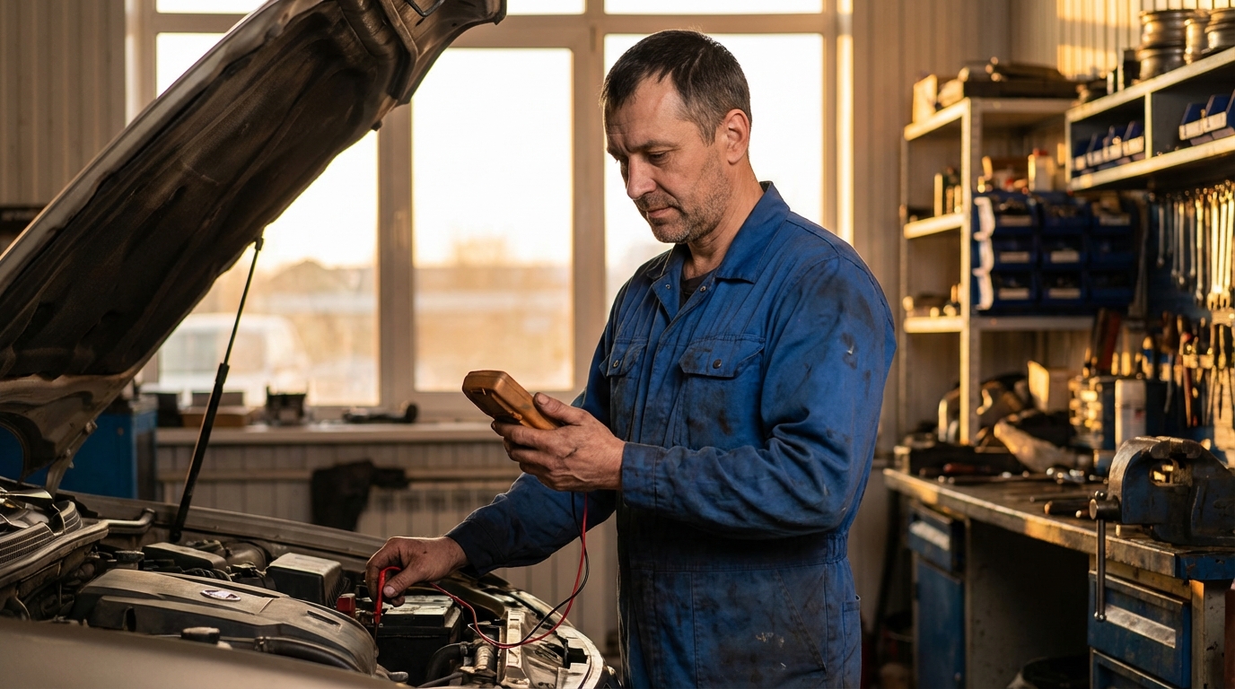 Дмитрий Ковалёв — портрет инженера-автоэлектрика в рабочей обстановке