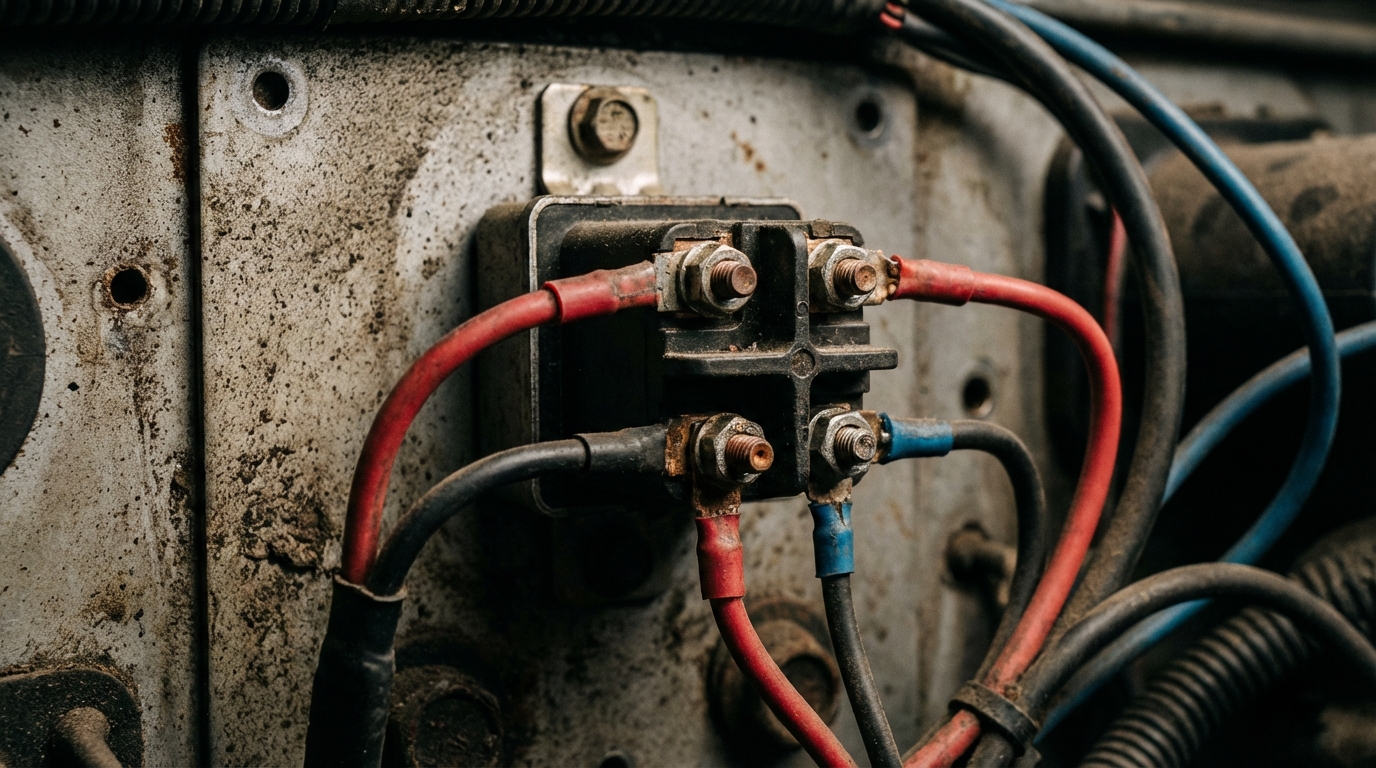 Схема реле в электрической системе грузовика 24 В