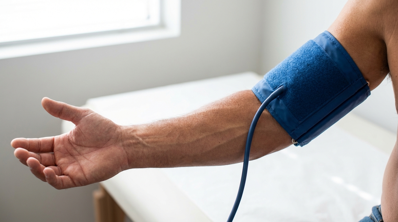 Правильная установка манжеты тонометра на руку