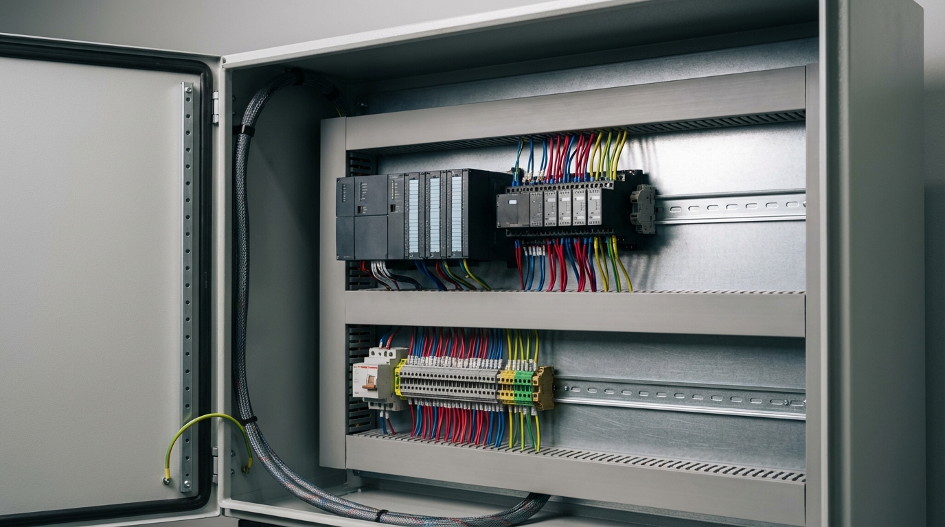 Схема автоматизации в электрощите с контроллерами
