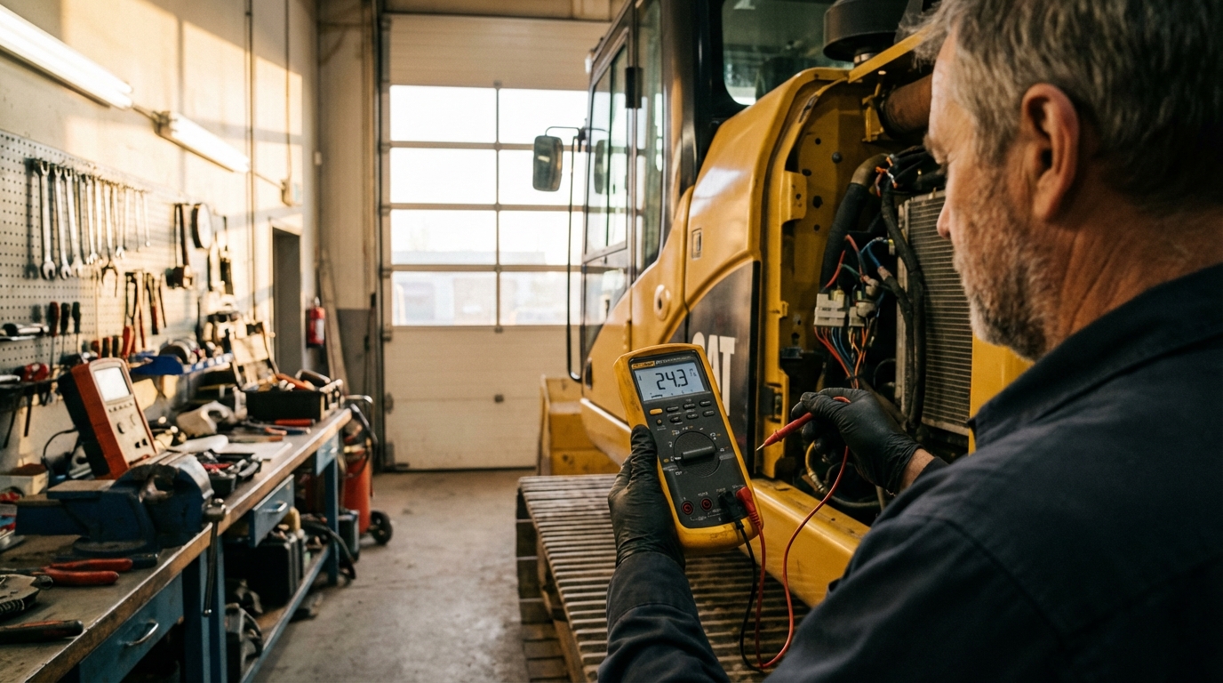 Диагностика электрических систем в спецтехнике с мультиметром