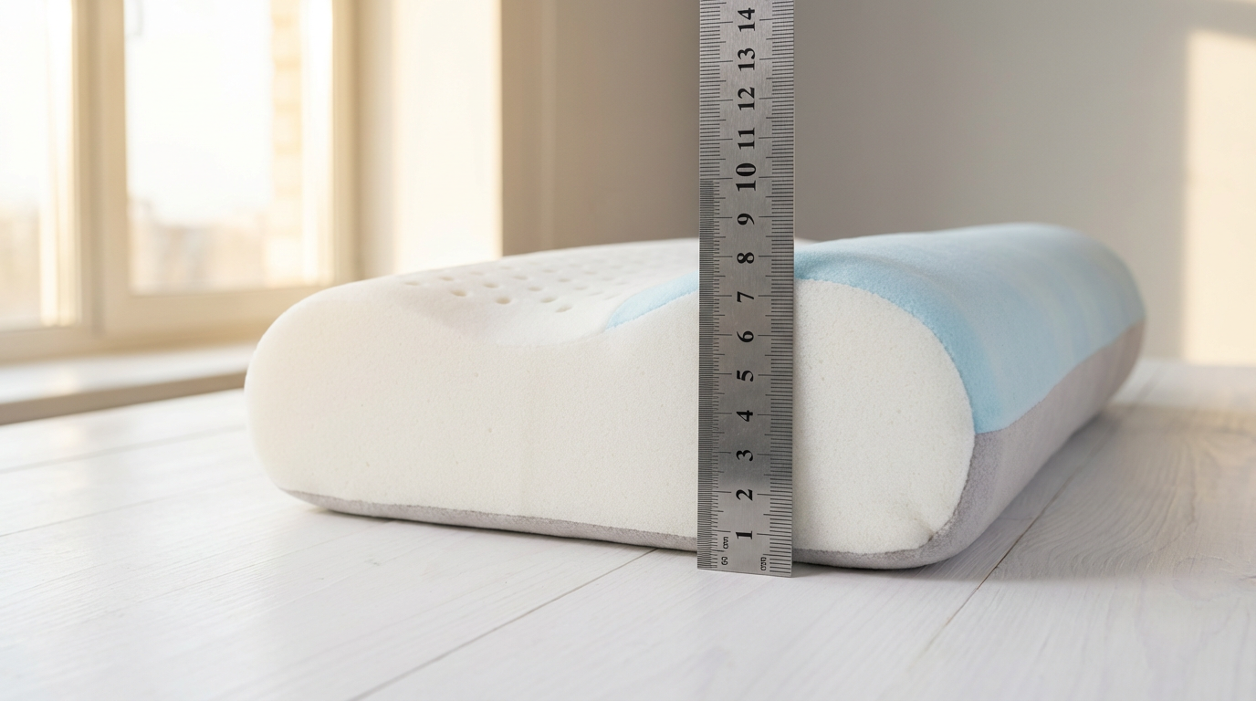 Измерение высоты ортопедической подушки