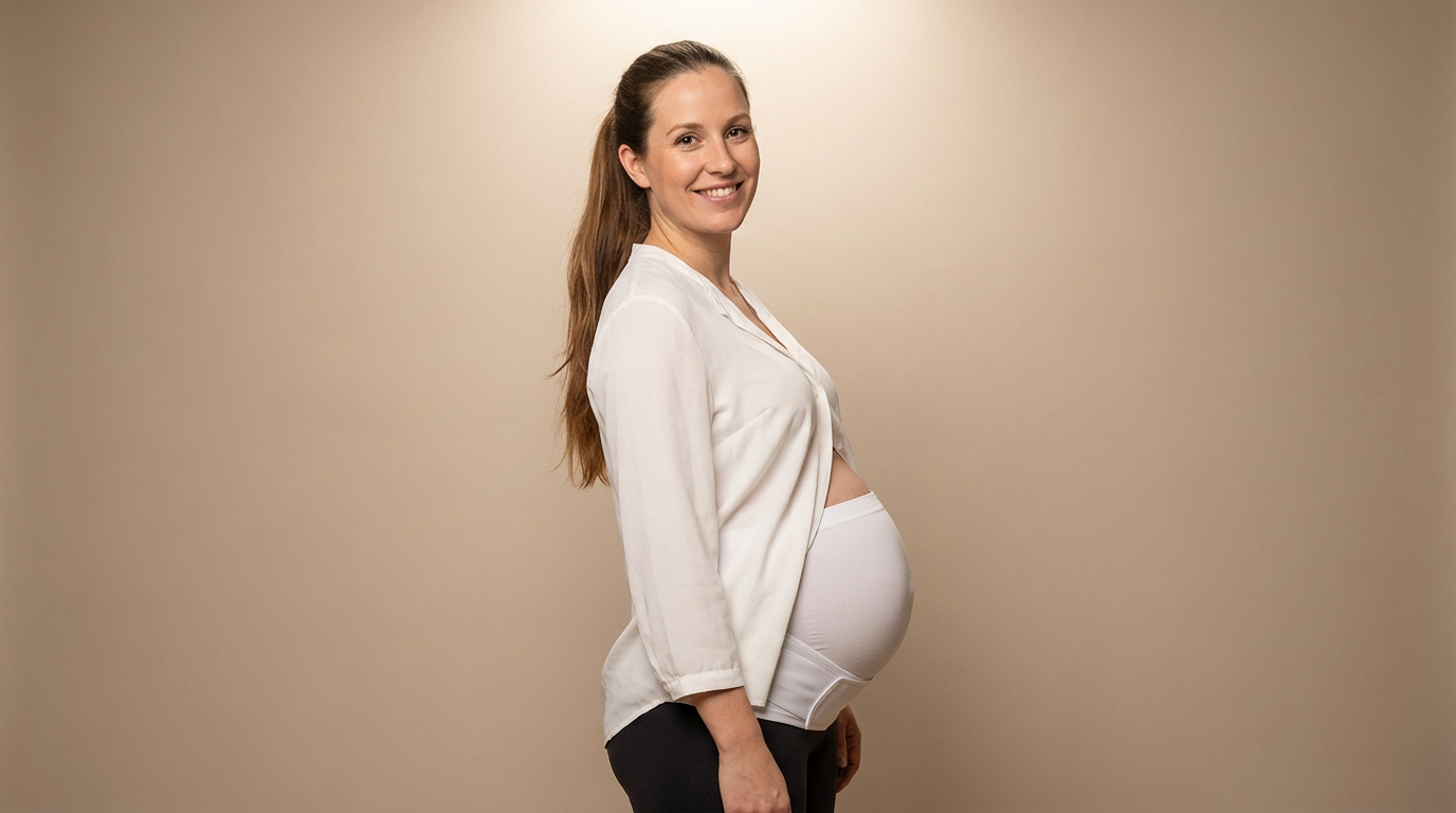 Бандаж для беременных на модели