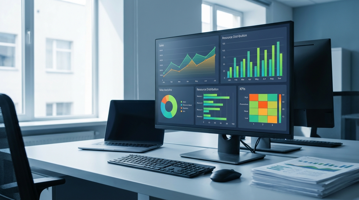 Дашборд аналитики в 1С:ERP для бизнес-анализа