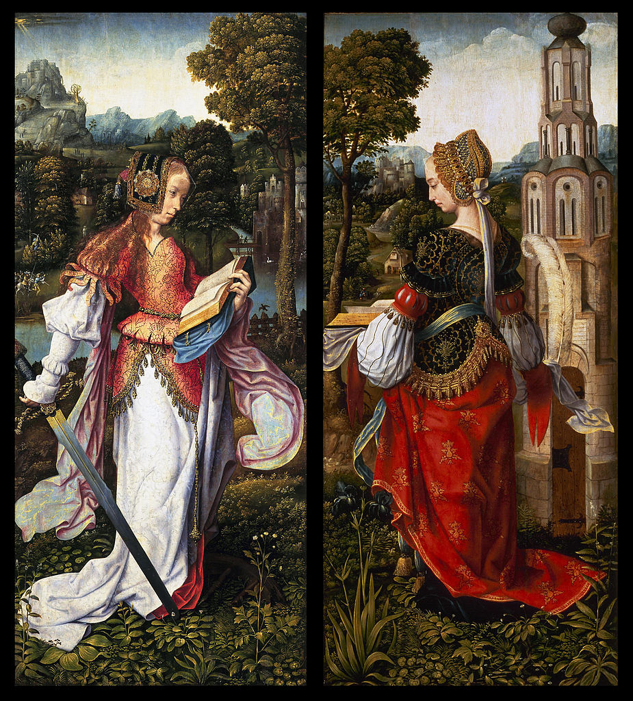 16Master_of_Frankfurt,_St_Catherine,_St_Barbara,_1510-1520,_oil_on_panel_158.7_x_70.8_cm_(each),_Mauritshuis_Royal_Picture_Gallery,_The_Hague..jpg