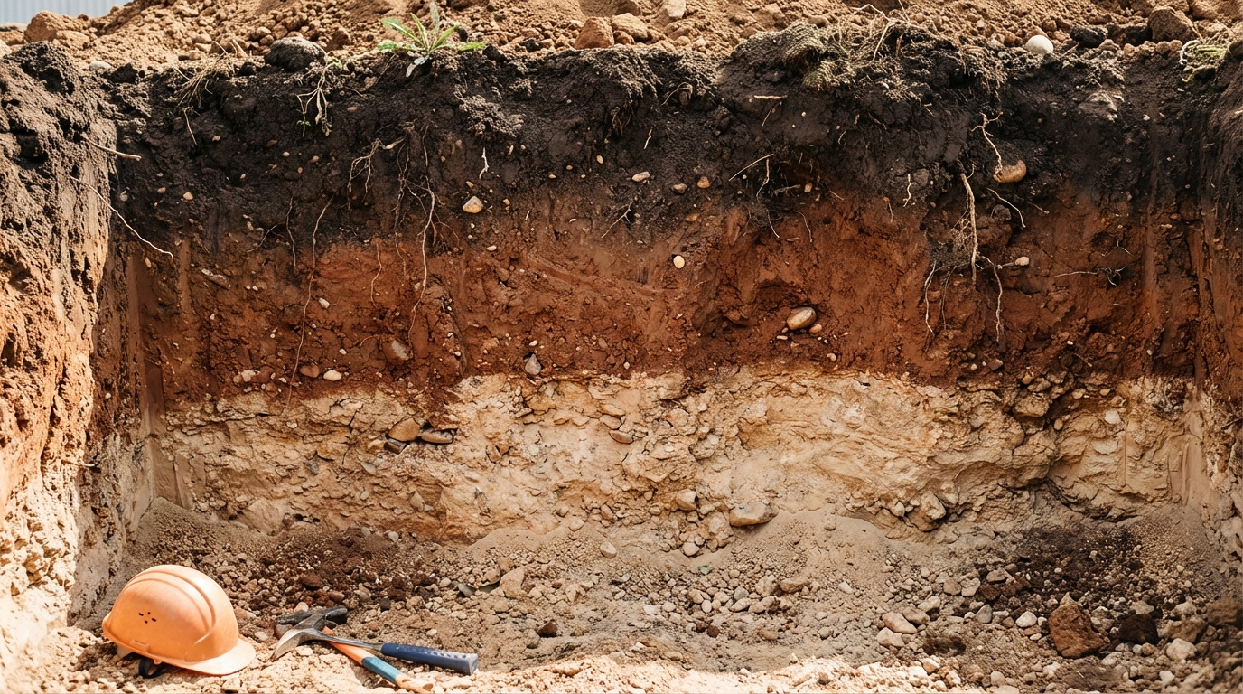 Геологическая схема участка для строительства бассейна в Краснодаре