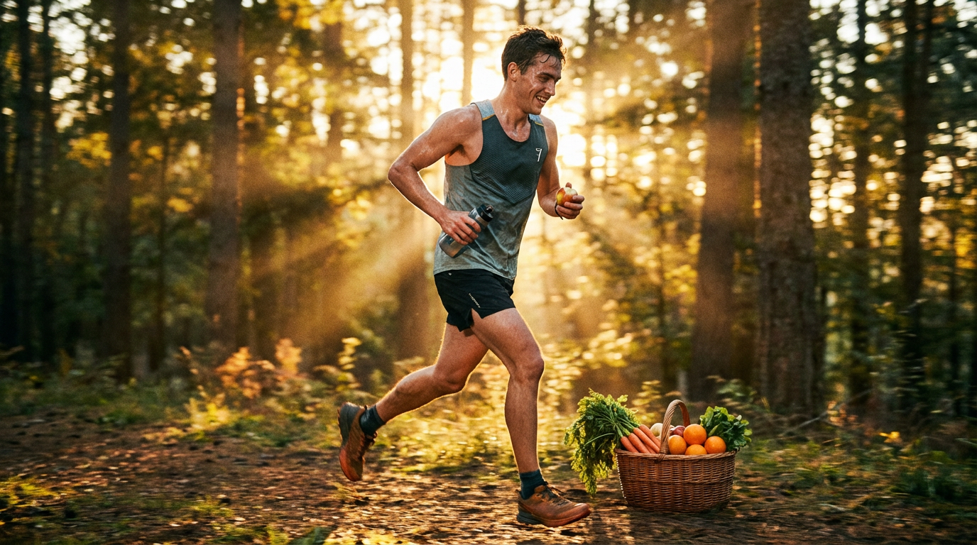 Человек в движении: пробежка и свежие продукты для ЗОЖ
