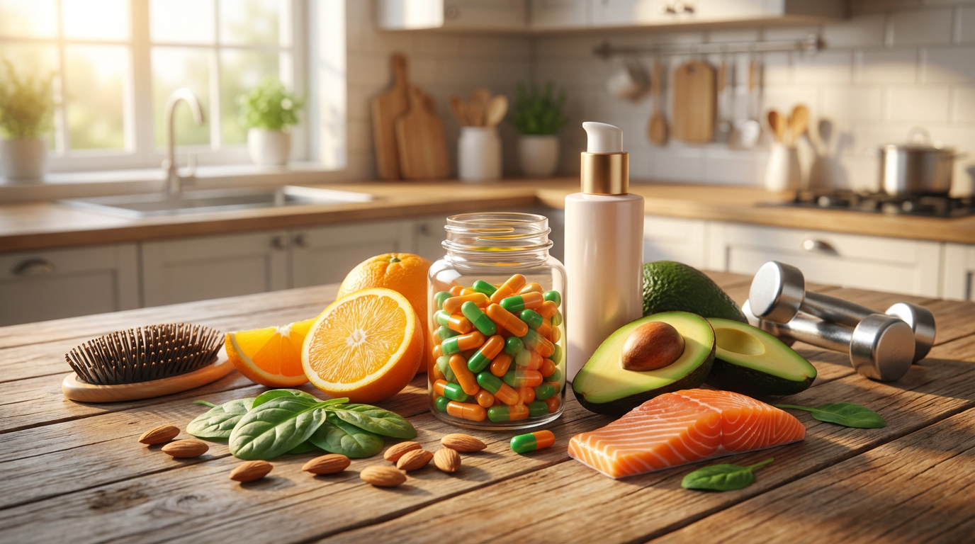 Витамины для ухода за кожей, волосами и мышцами