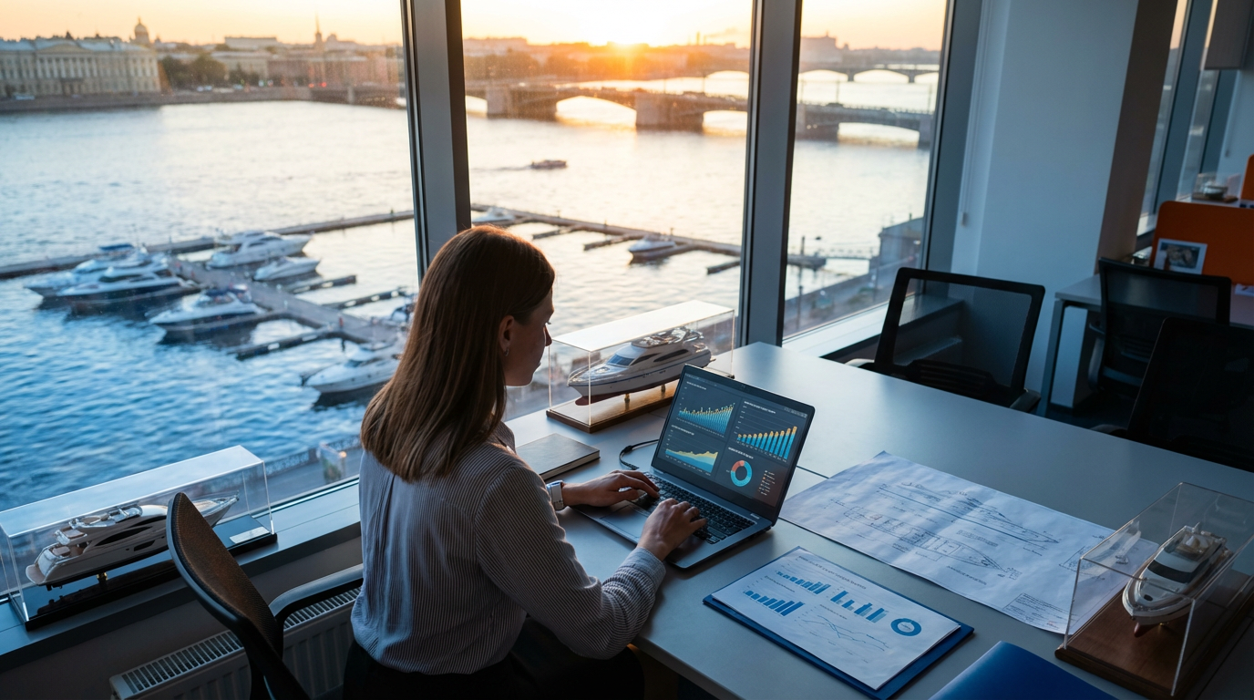 Иллюстрация финансового анализа рентабельности организации водных мероприятий в Санкт-Петербурге