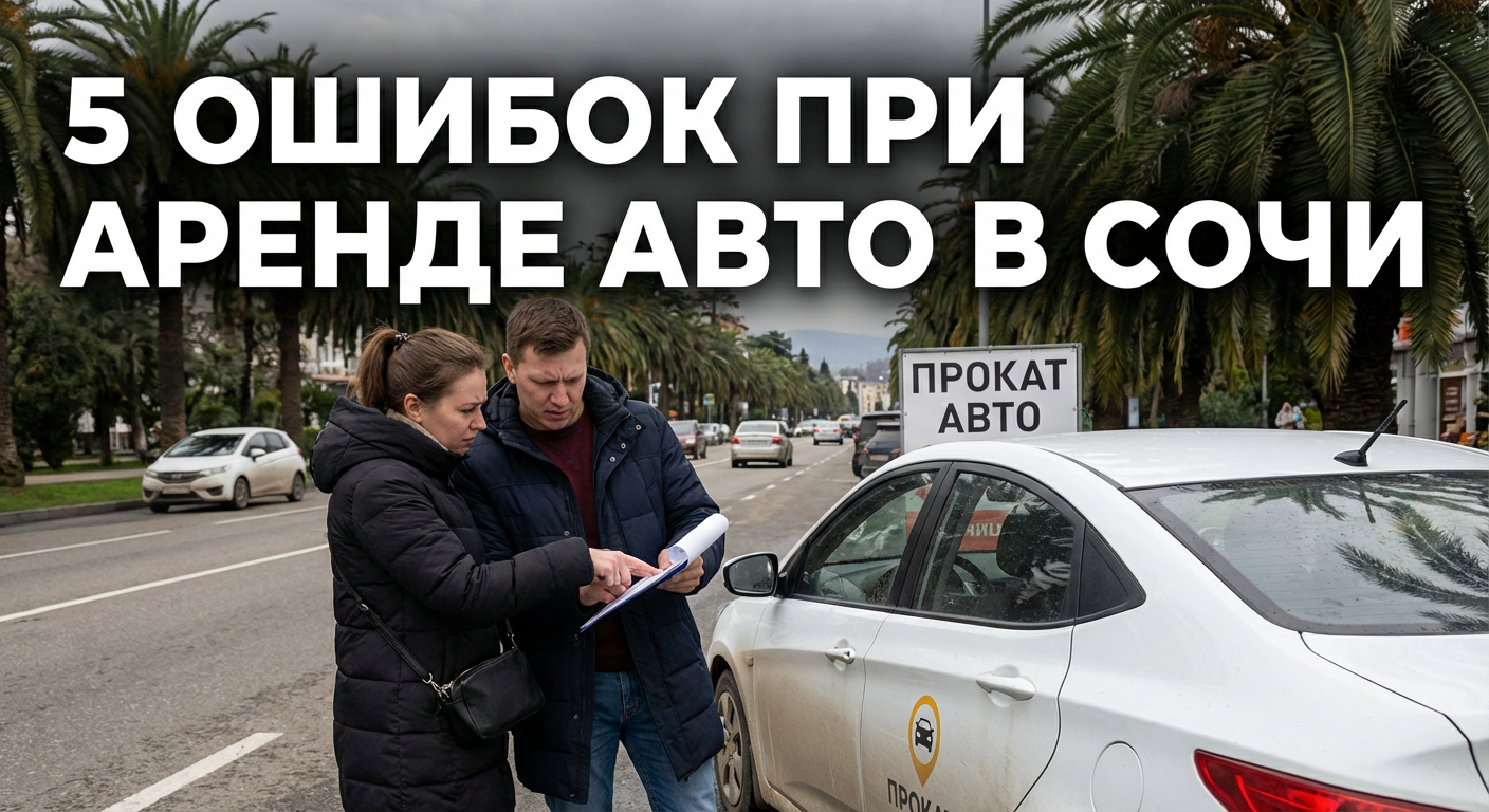 5 ошибок при аренде автомобиля в Сочи, которые делают туристы