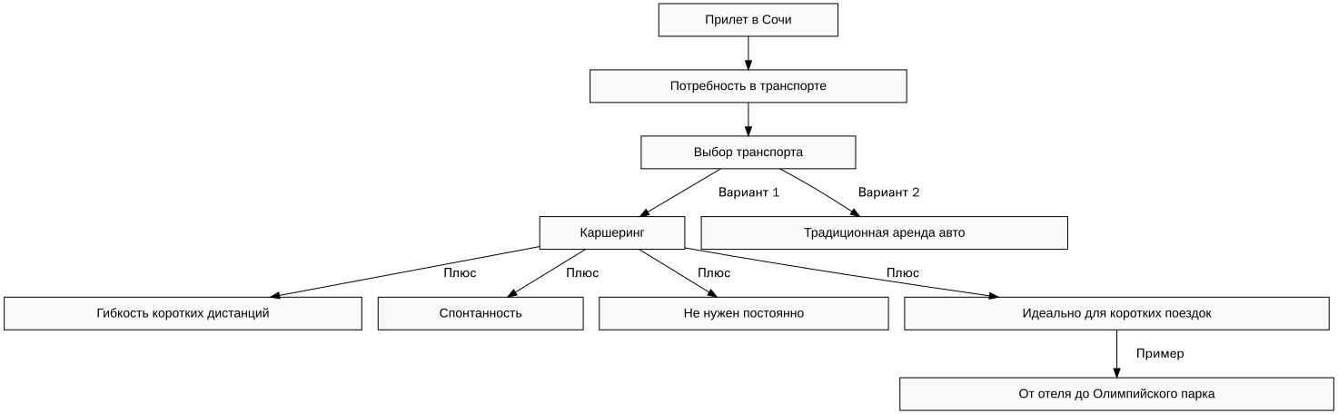Схема: Каршеринг или аренда авто в Сочи: что выгоднее для туриста