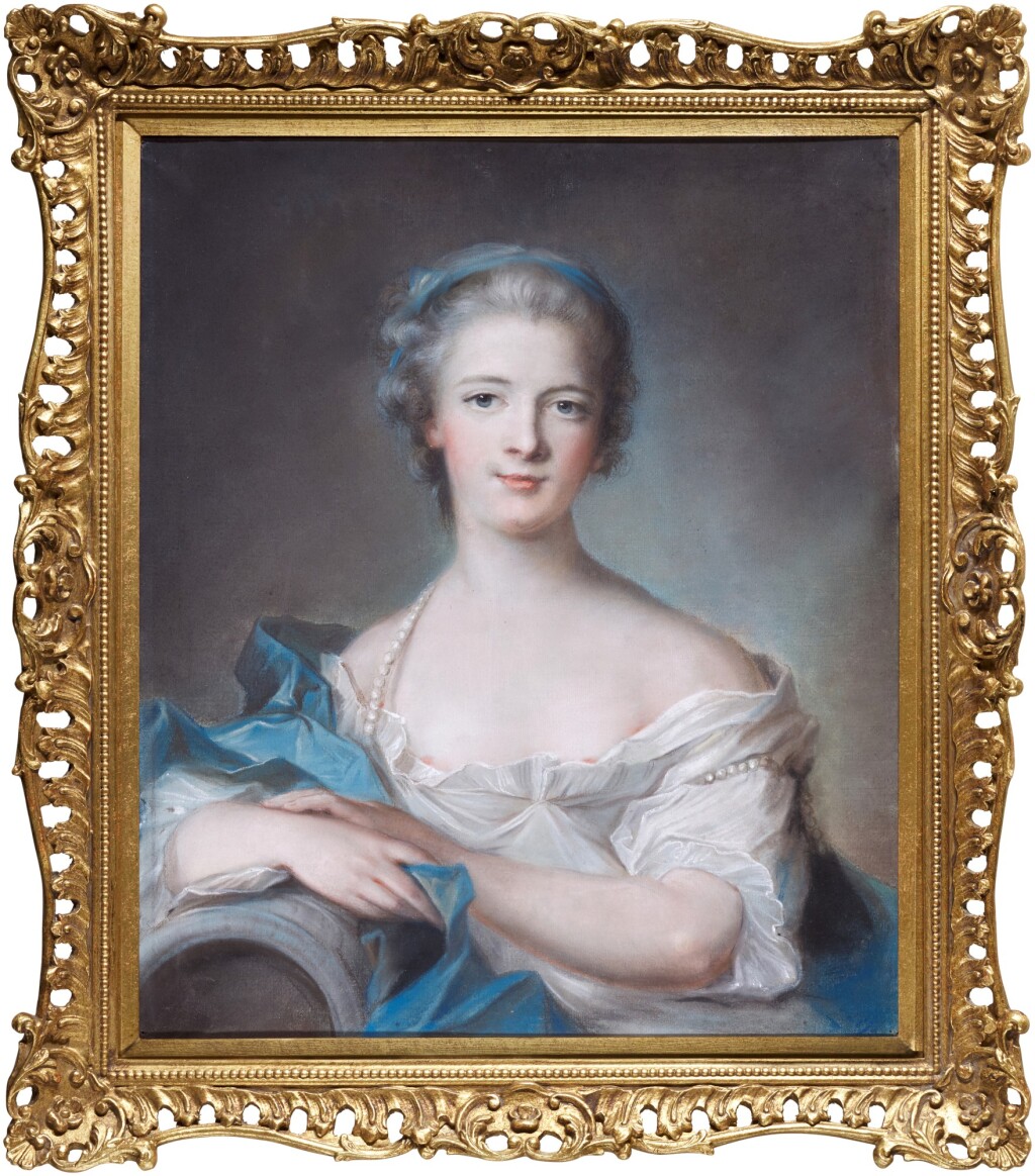 29 After Jean-Marc Nattier Portrait of a lady wearing a blue headband and pearls.jpg