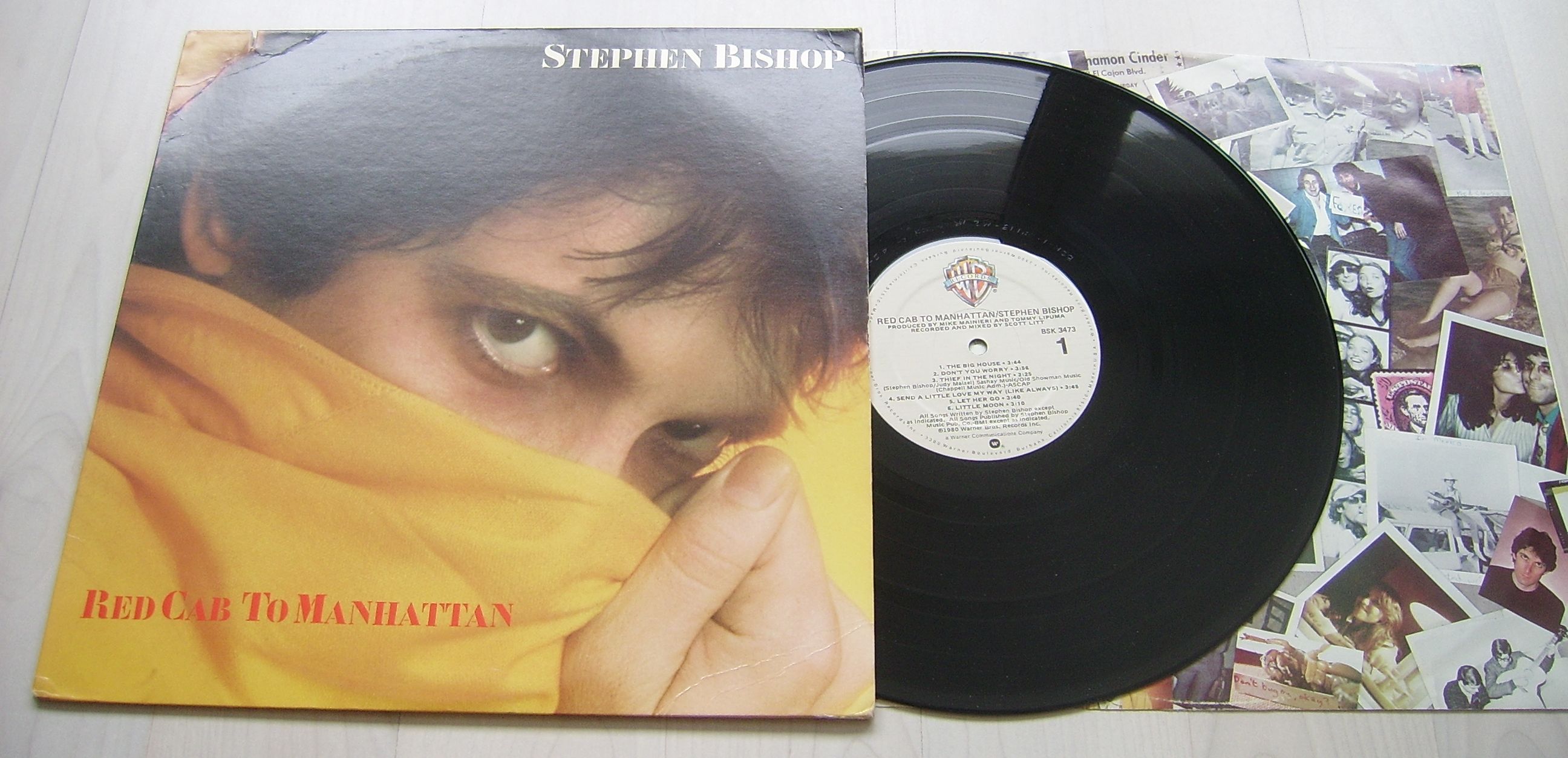BISHOP, STEPHEN Red Cab To Manhattan + inner (featured Eric Clapton, Art garfunkel) (trilled cut)