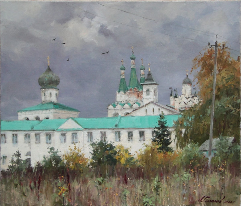 «Перед грозой. Церковь Покрова Пресвятой Богородицы. Свирский мужской монастырь».jpg